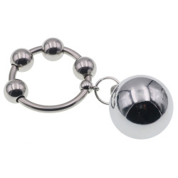 MenSteel Anneau en métal avec 1 boule Weight Hanger 90g